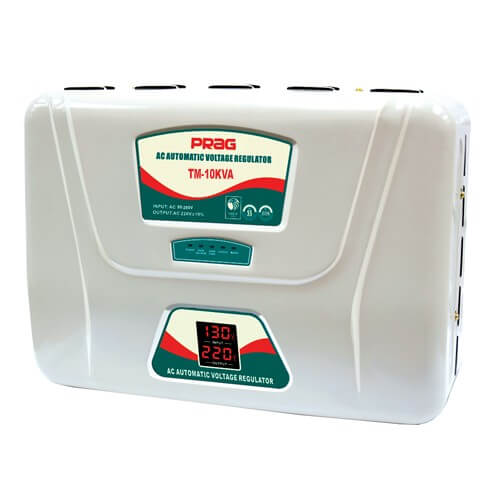 Prag 10KVA Servo Voltage Stabilizer (130V-250V)