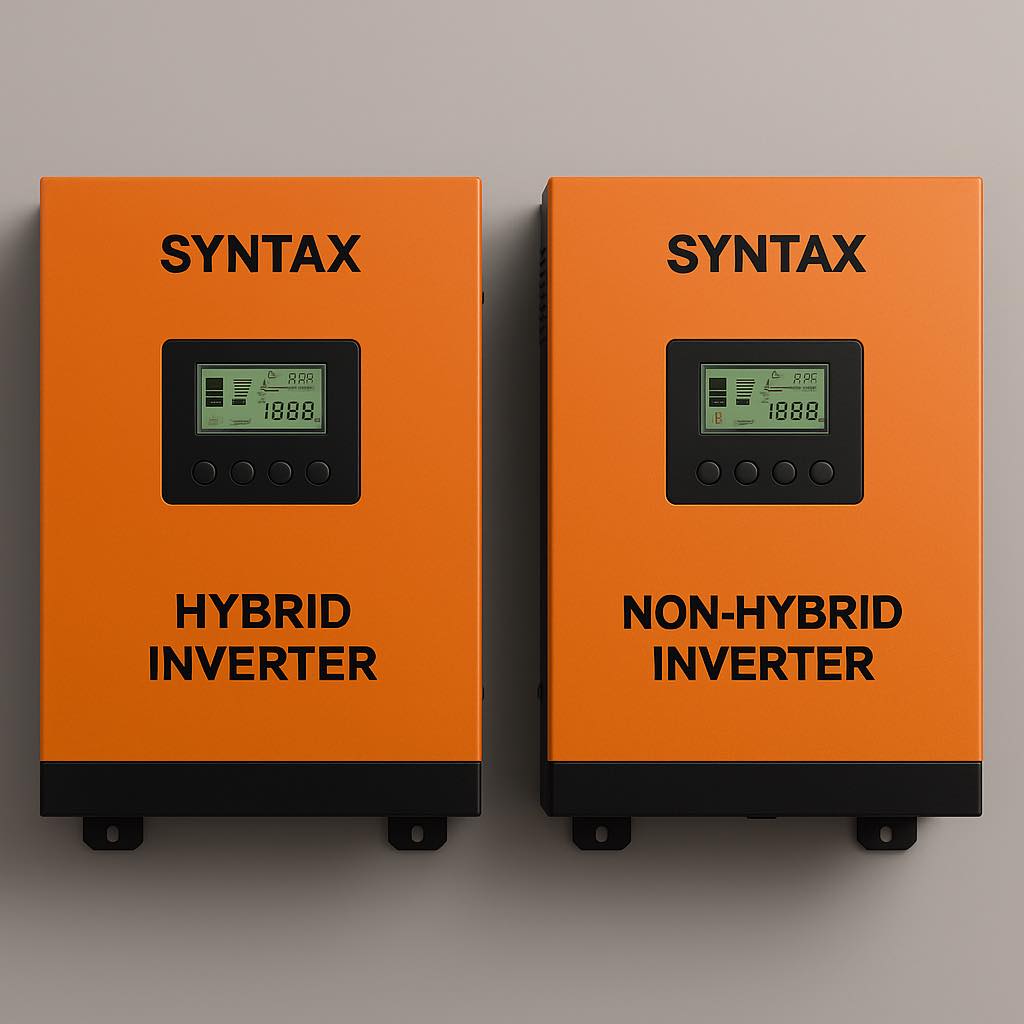 Hybrid solar inverter installed on a wall in a Nigerian home